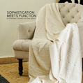 100% Organic Cotton Premium Throws - Cream