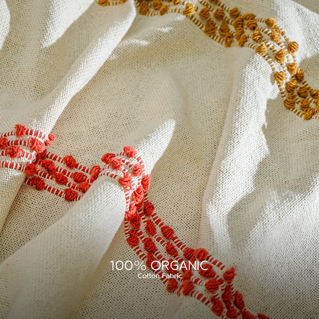 100% Organic Cotton Premium Throws - Sepia