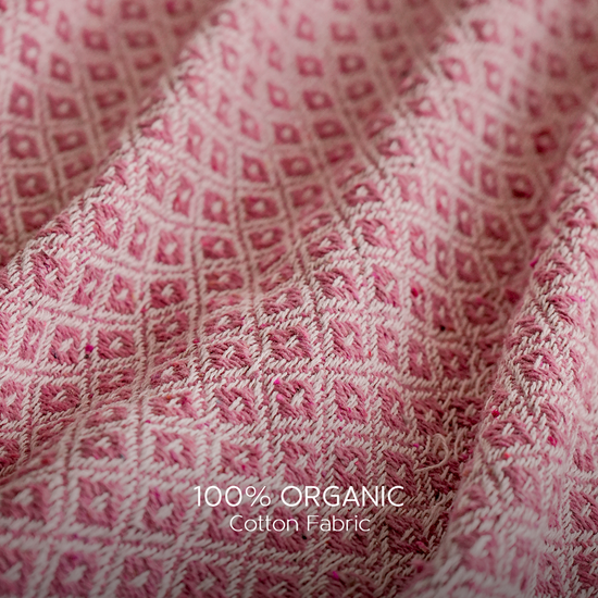 100% Organic Cotton Throw Blankets - Pink