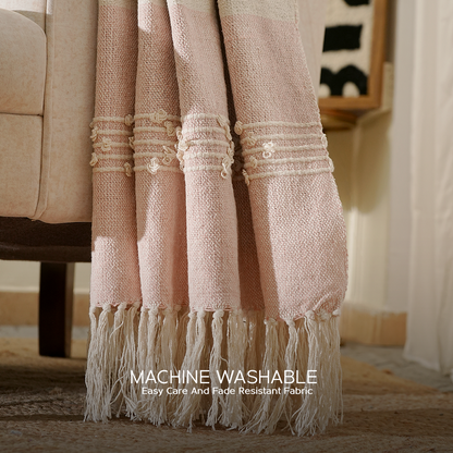 100% Organic Cotton Premium Throws - Pink