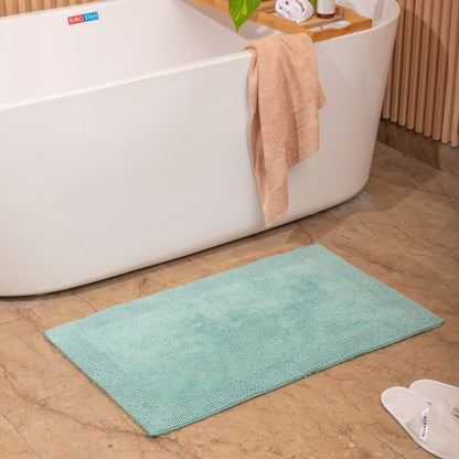 100% Organic Cotton Reversible Bath Rug - Lagoon