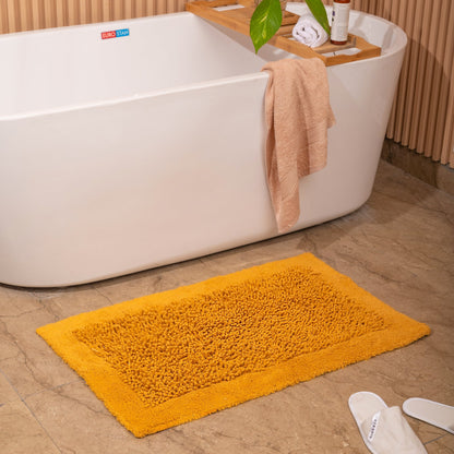 100% Organic Cotton Twisted Bath Rug - Saffron