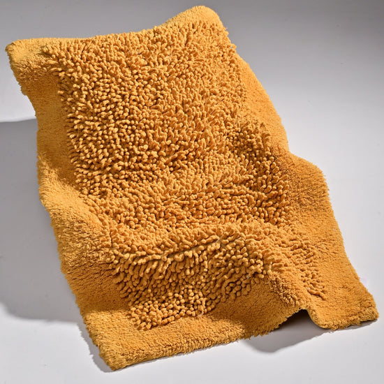 100% Organic Cotton Twisted Bath Rug - Saffron