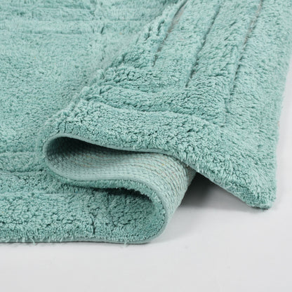 100% Organic Cotton Minimalist Bath Rug - Lagoon