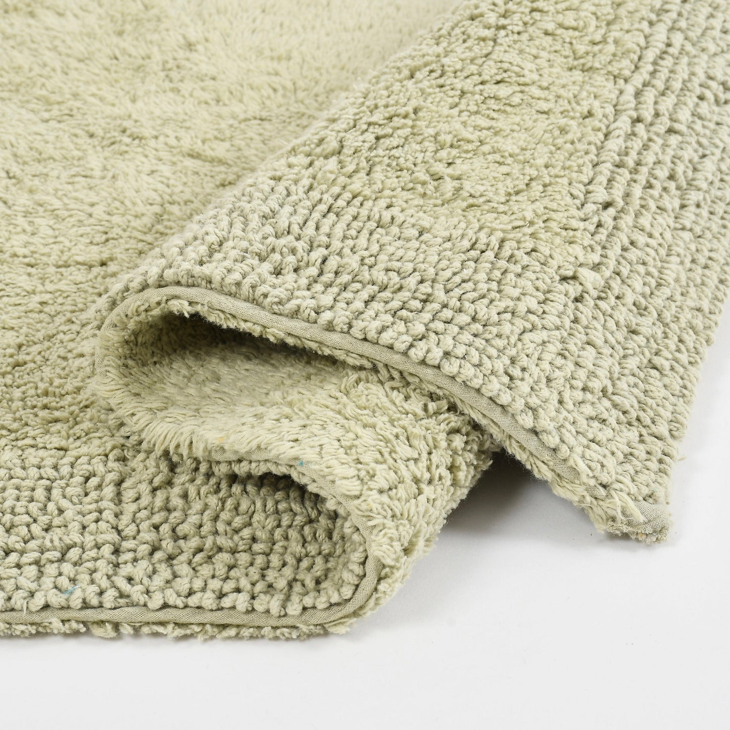 100% Organic Cotton Reversible Bath Rug - Moss