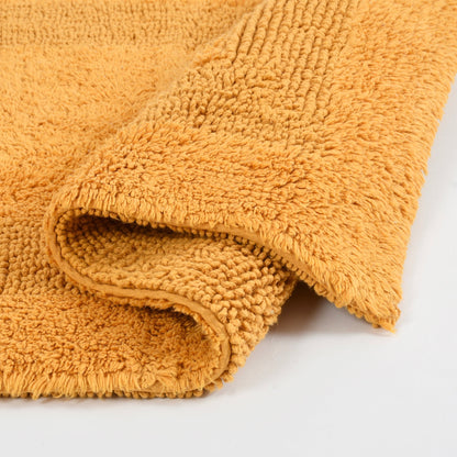 100% Organic Cotton Reversible Bath Rug - Saffron