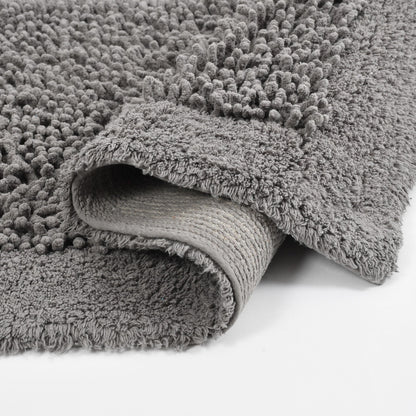 100% Organic Cotton Twisted Bath Rug - Grey