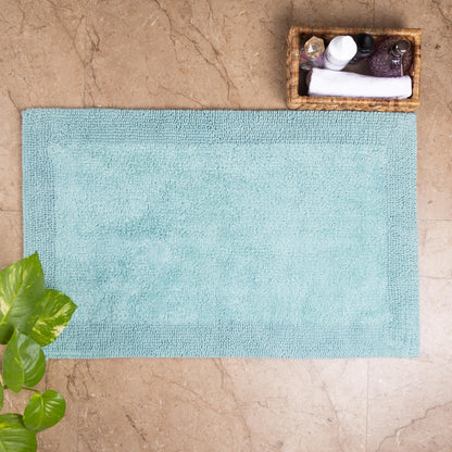 100% Organic Cotton Reversible Bath Rug - Lagoon