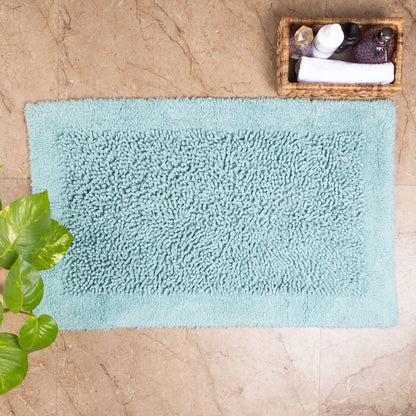 100% Organic Cotton Twisted Bath Rug - Lagoon